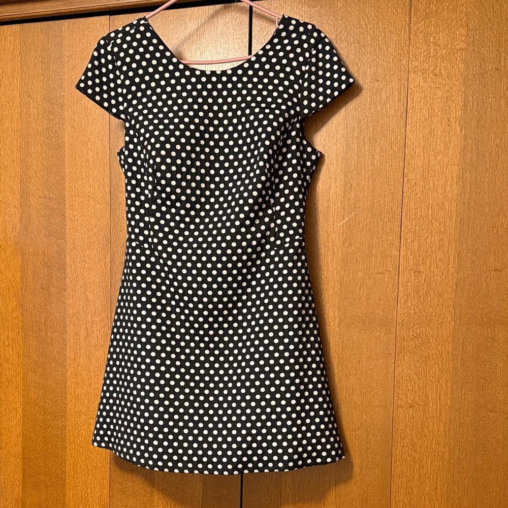Zara Black and White Polka Dot Mini Dress